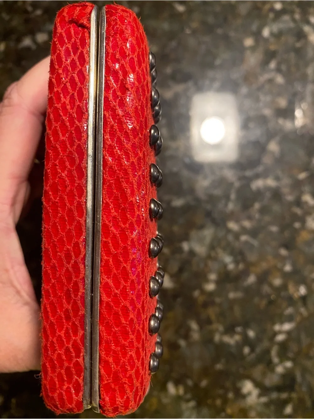 Nicole Lee Y2K Vintage Red Hot Studded clutch case
